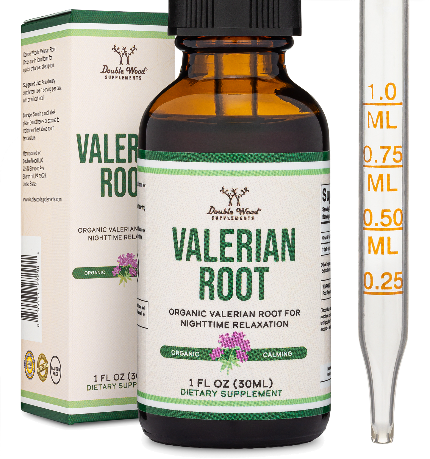 Double Wood Supplements - Valerian Root Drops