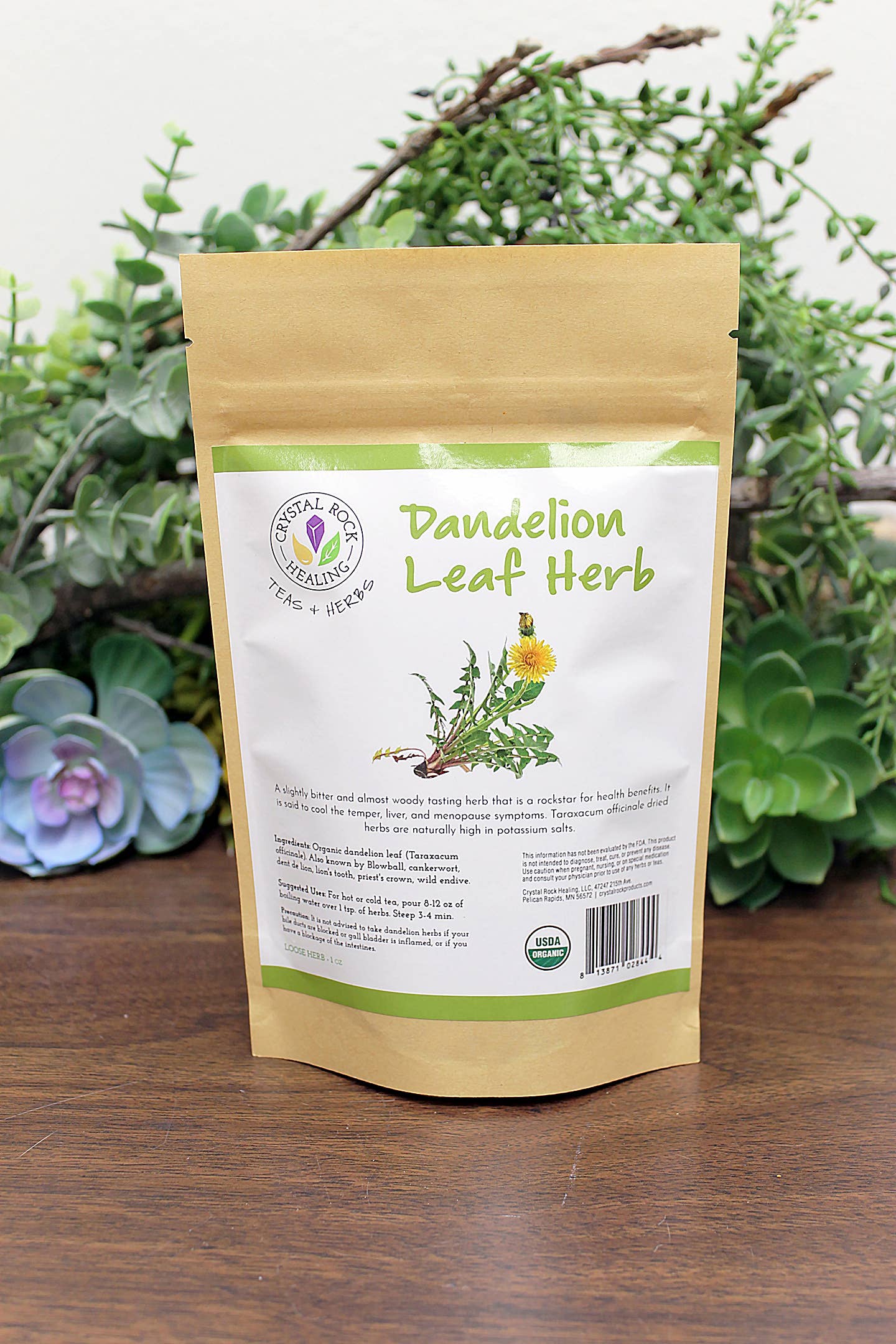Crystal Rock Healing, LLC - Dandelion Leaf Loose Herb 1oz Organic
