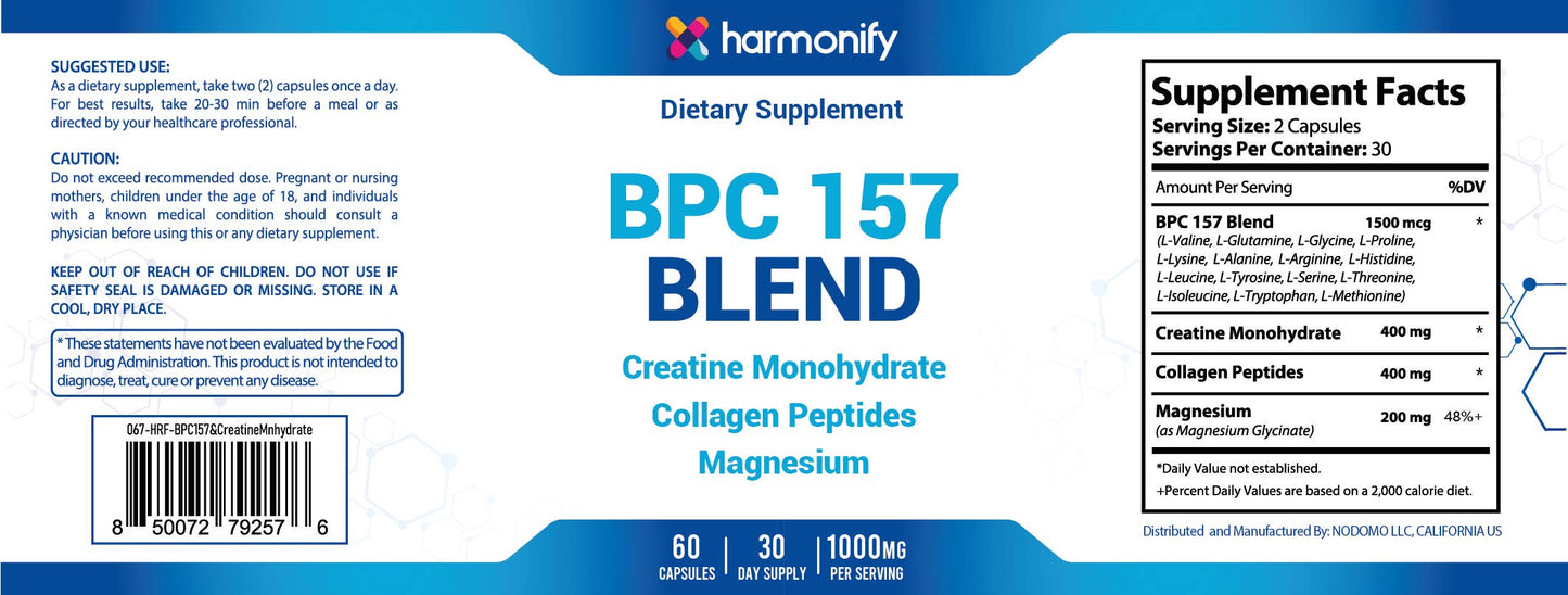 HARMONIFY - BPC157 with Creatine Monohydrate Collaegen Blend