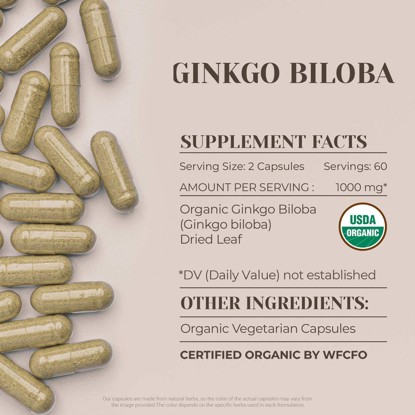 Garden Organics - Ginkgo Biloba Capsules: 120 Capsules