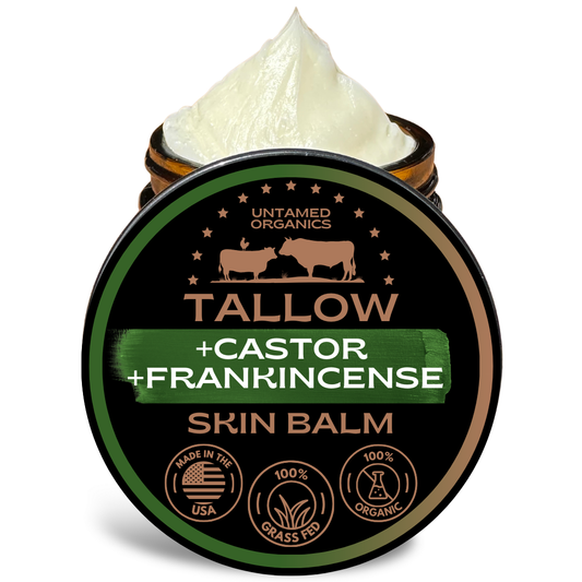 Untamed Organics - Tallow Castor Oil & Frankincense Face Balm - 2 oz