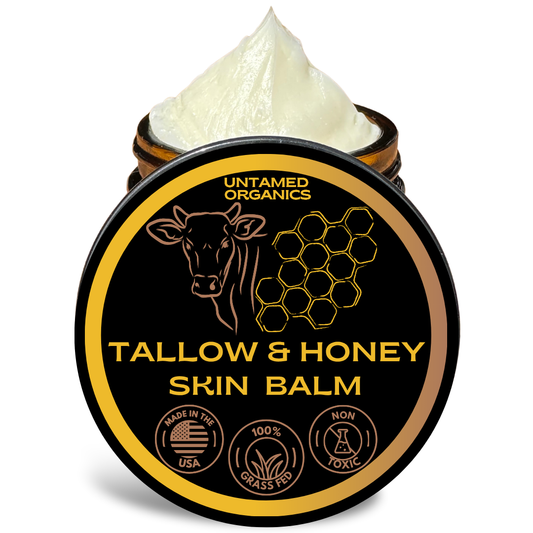 Untamed Organics - Tallow & Raw Honey Skin Balm, Unscented - 2 oz