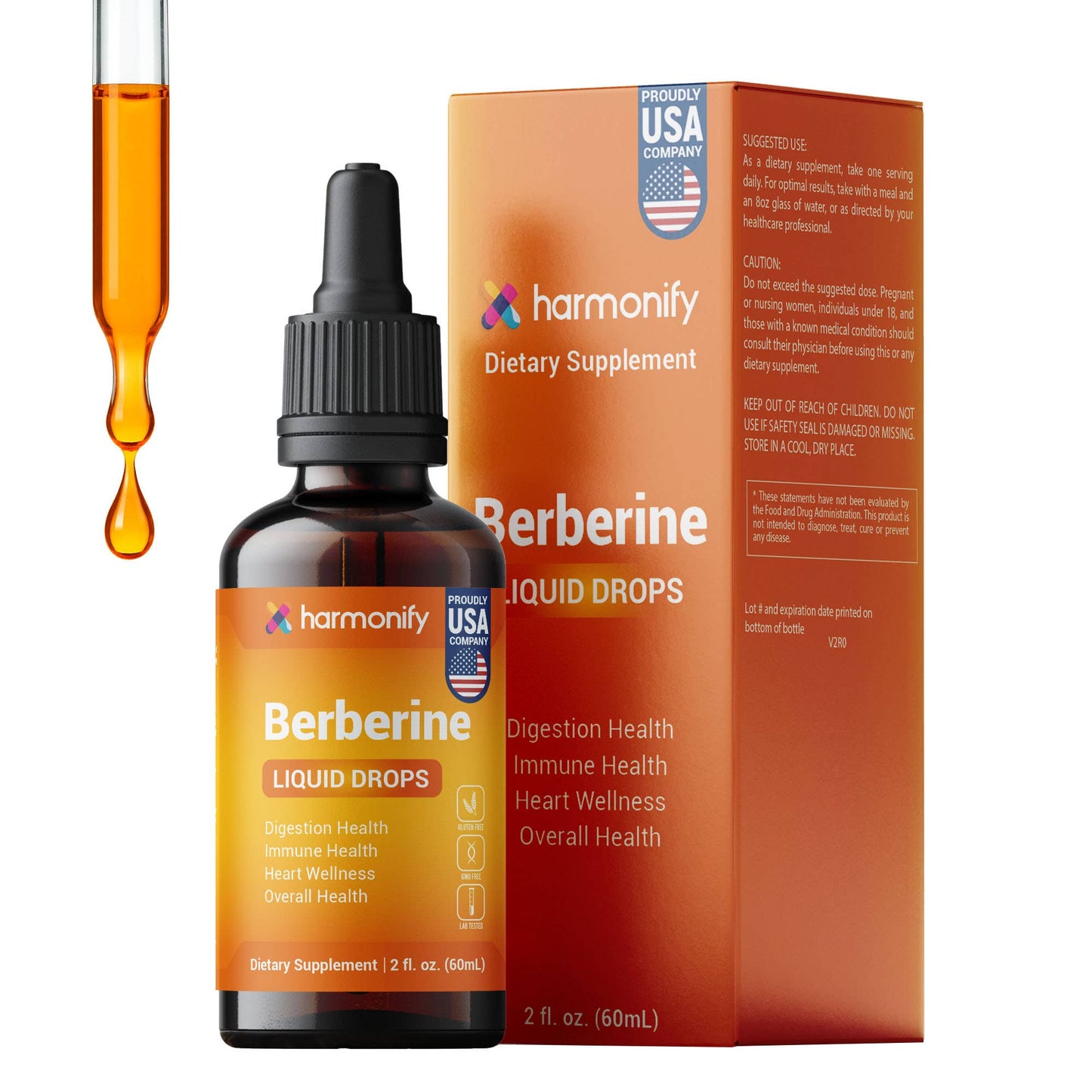HARMONIFY - HARMONIFY Berberine Liquid Drops 2 fl oz (60 mL)
