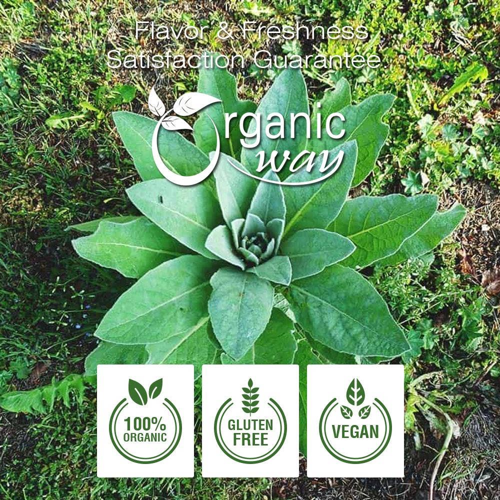 Organic Way LLC - Organic Mullein Leaf (Cut & Sifted): 1 Lbs