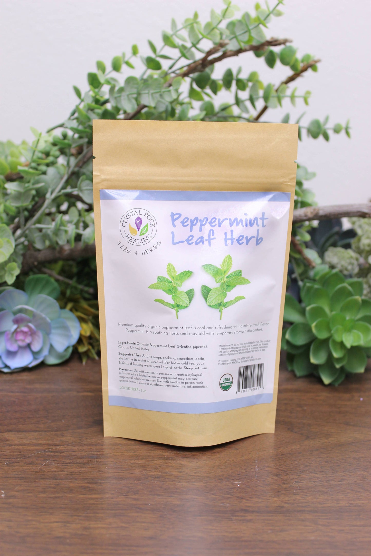 Crystal Rock Healing, LLC - Peppermint Leaf Loose Herb 1oz Organic