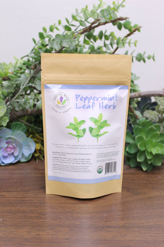 Crystal Rock Healing, LLC - Peppermint Leaf Loose Herb 1oz Organic