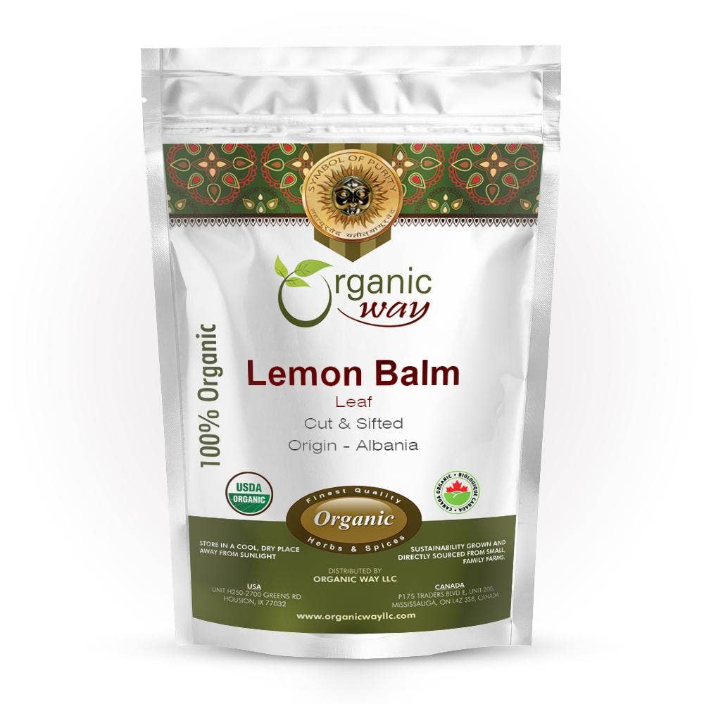 Organic Way LLC - Organic Lemon Balm Leaf (Cut & Sifted): 1 Lbs