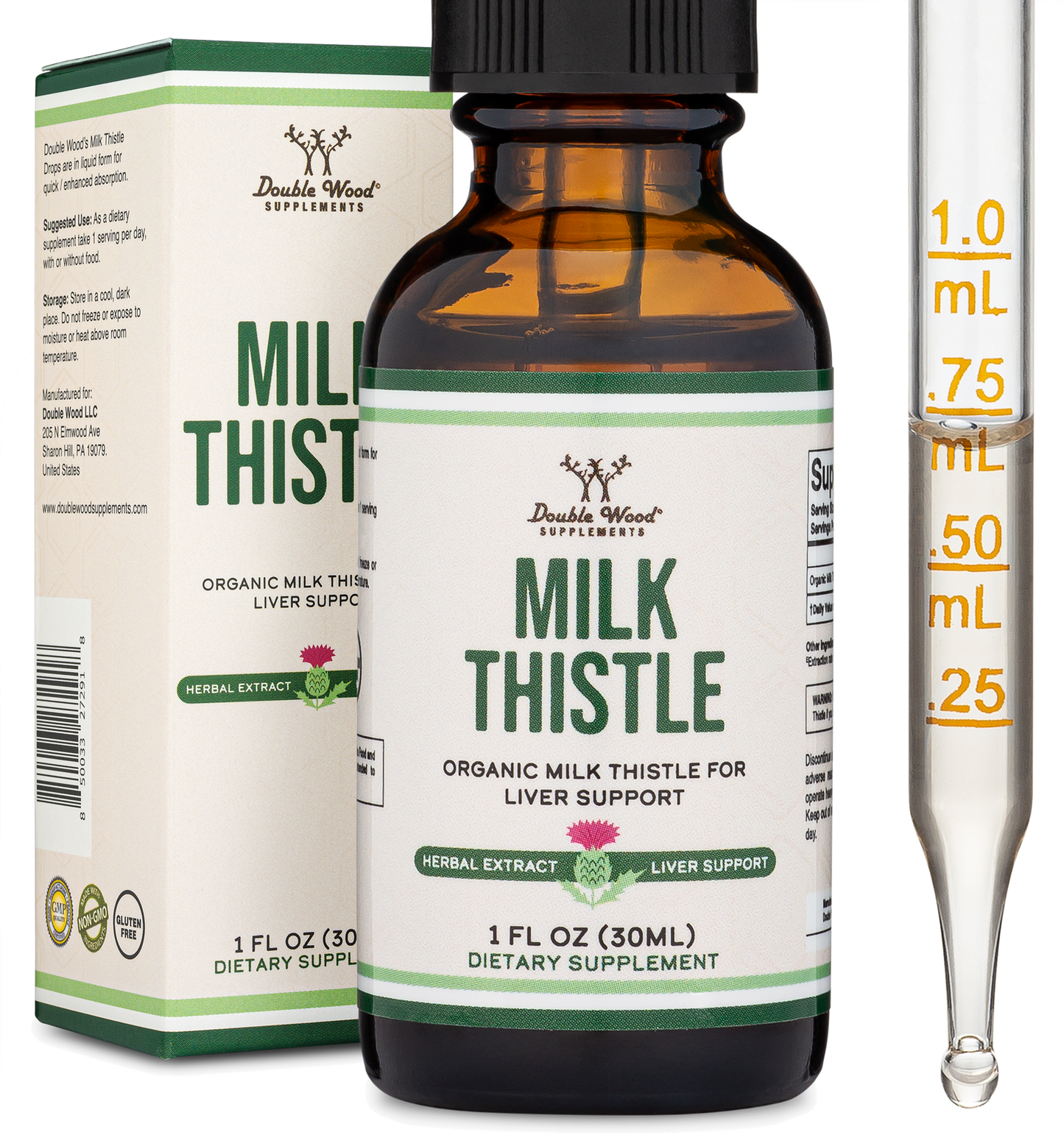 Double Wood Supplements - Milk Thistle Drops