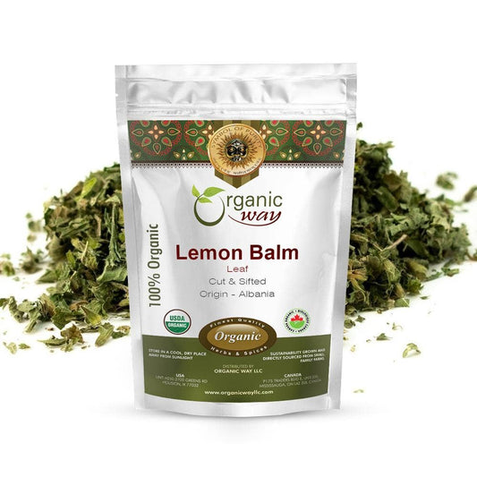 Organic Way LLC - Organic Lemon Balm Leaf (Cut & Sifted): 1 Lbs