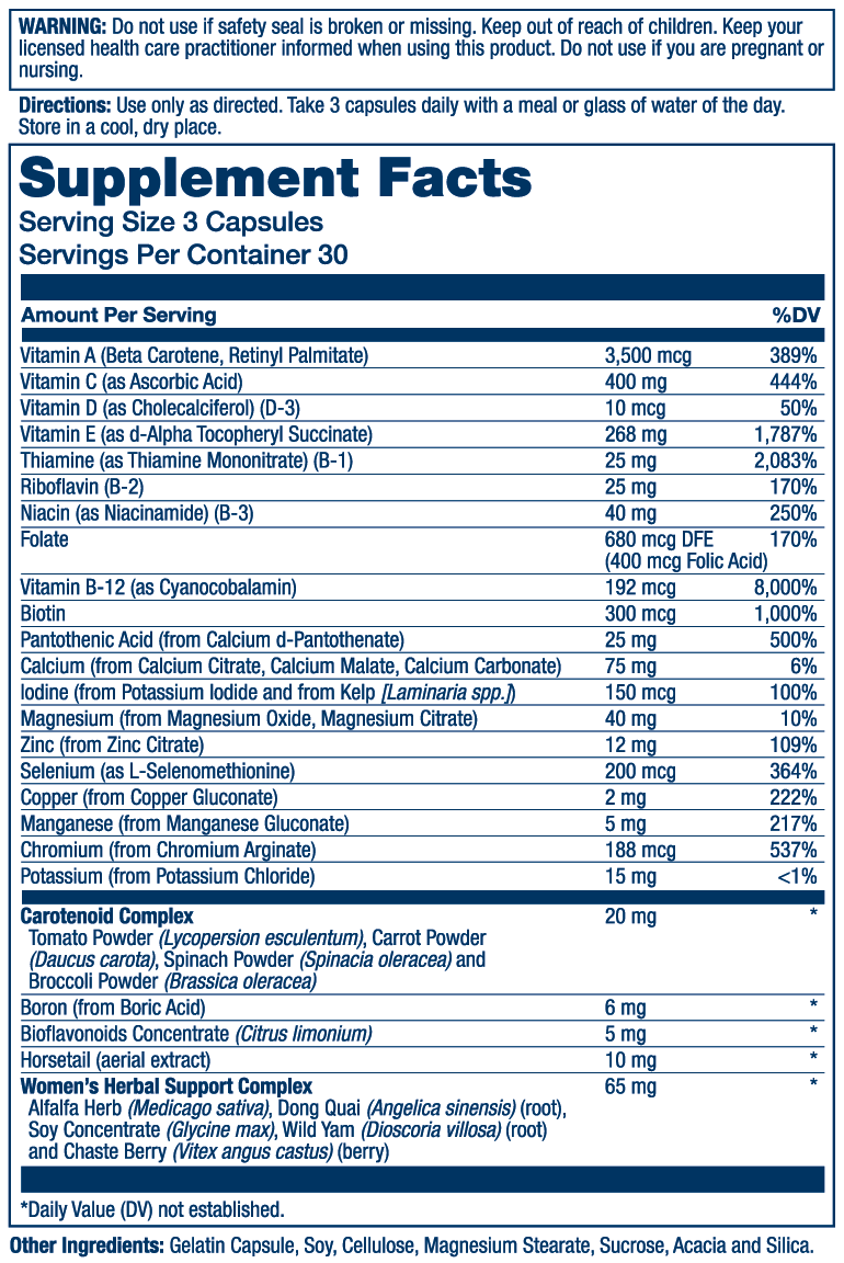 Solaray - Women's Golden Multivitamin: 90 ct