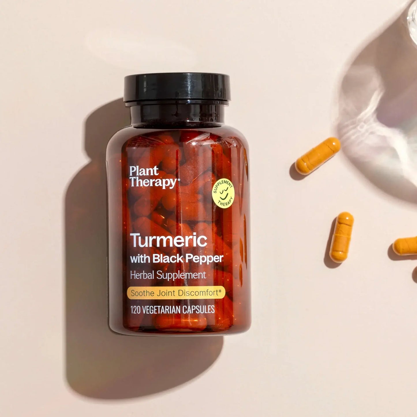Plant Therapy - Turmeric With Black Pepper Herbal Supplement 120 Capsules