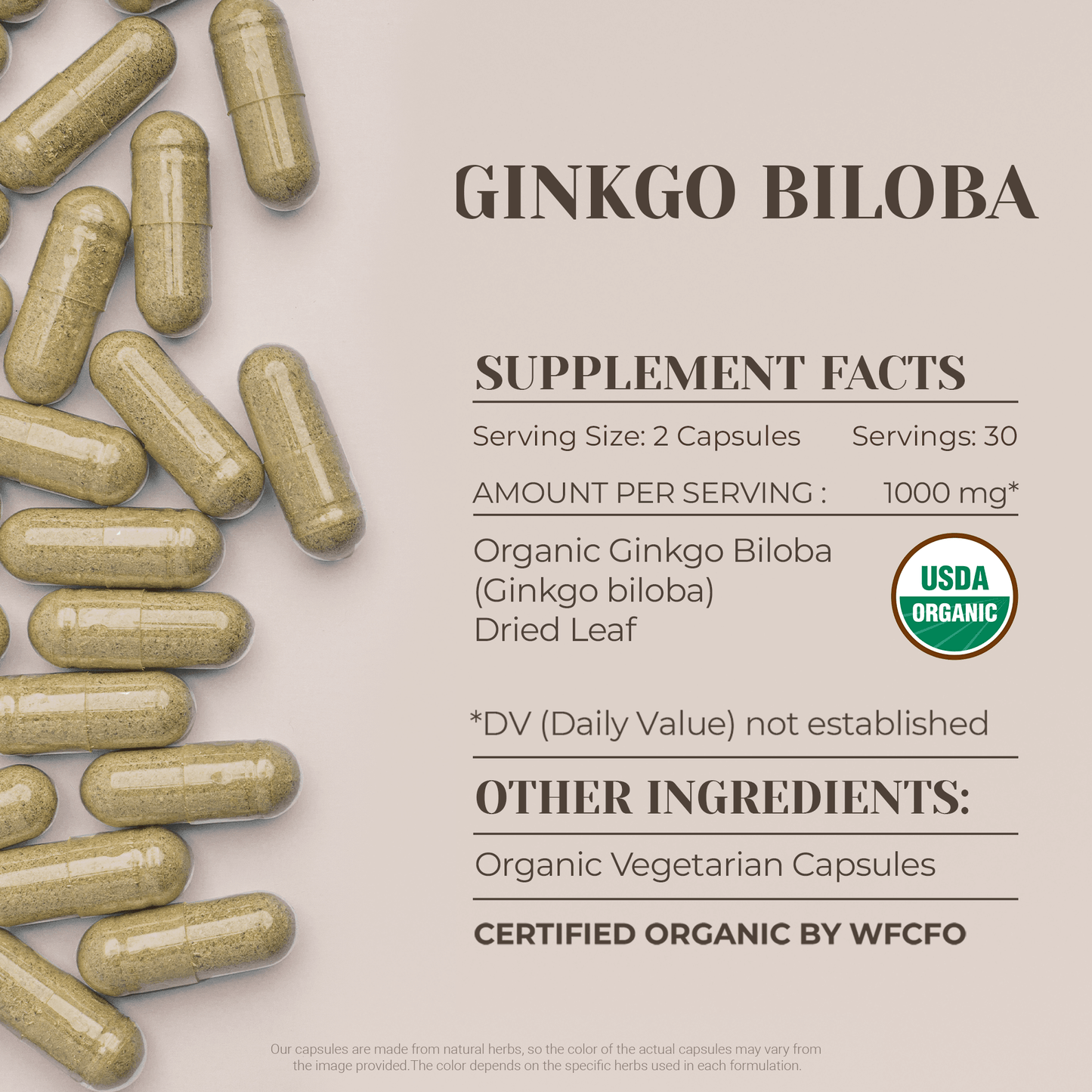 Garden Organics - Ginkgo Biloba Capsules: 120 Capsules