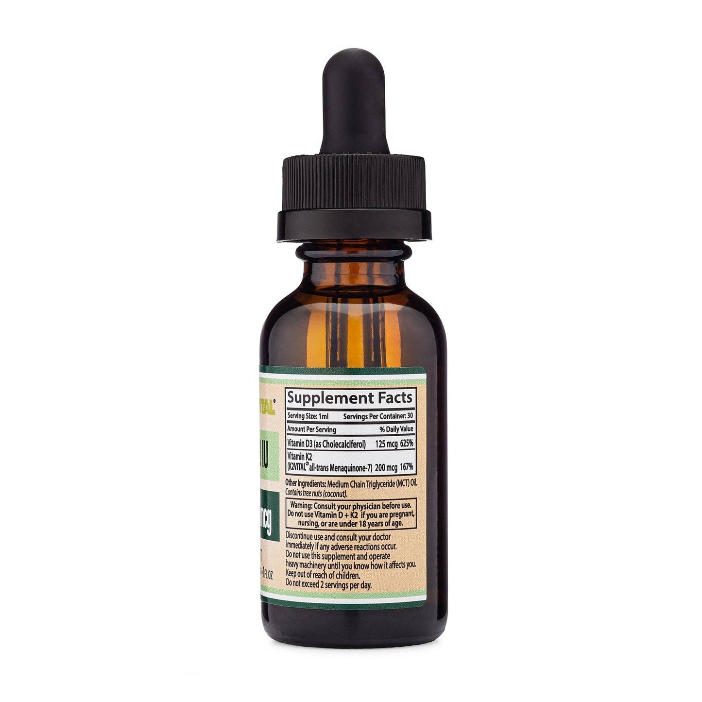 Double Wood Supplements - Vitamin D3 + K2 Liquid Drops