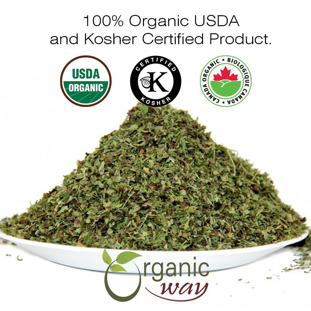 Organic Way LLC - Organic Lemon Balm Leaf (Cut & Sifted): 1 Lbs