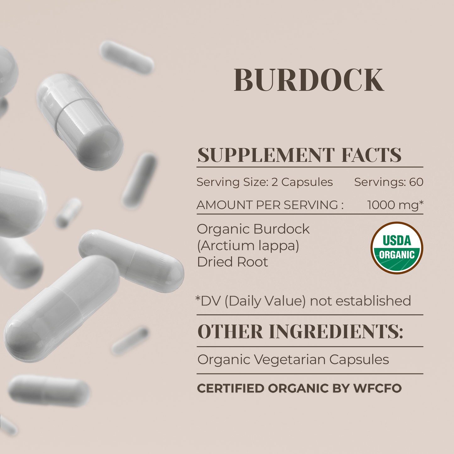 Garden Organics - Burdock Capsules: 120 Capsules