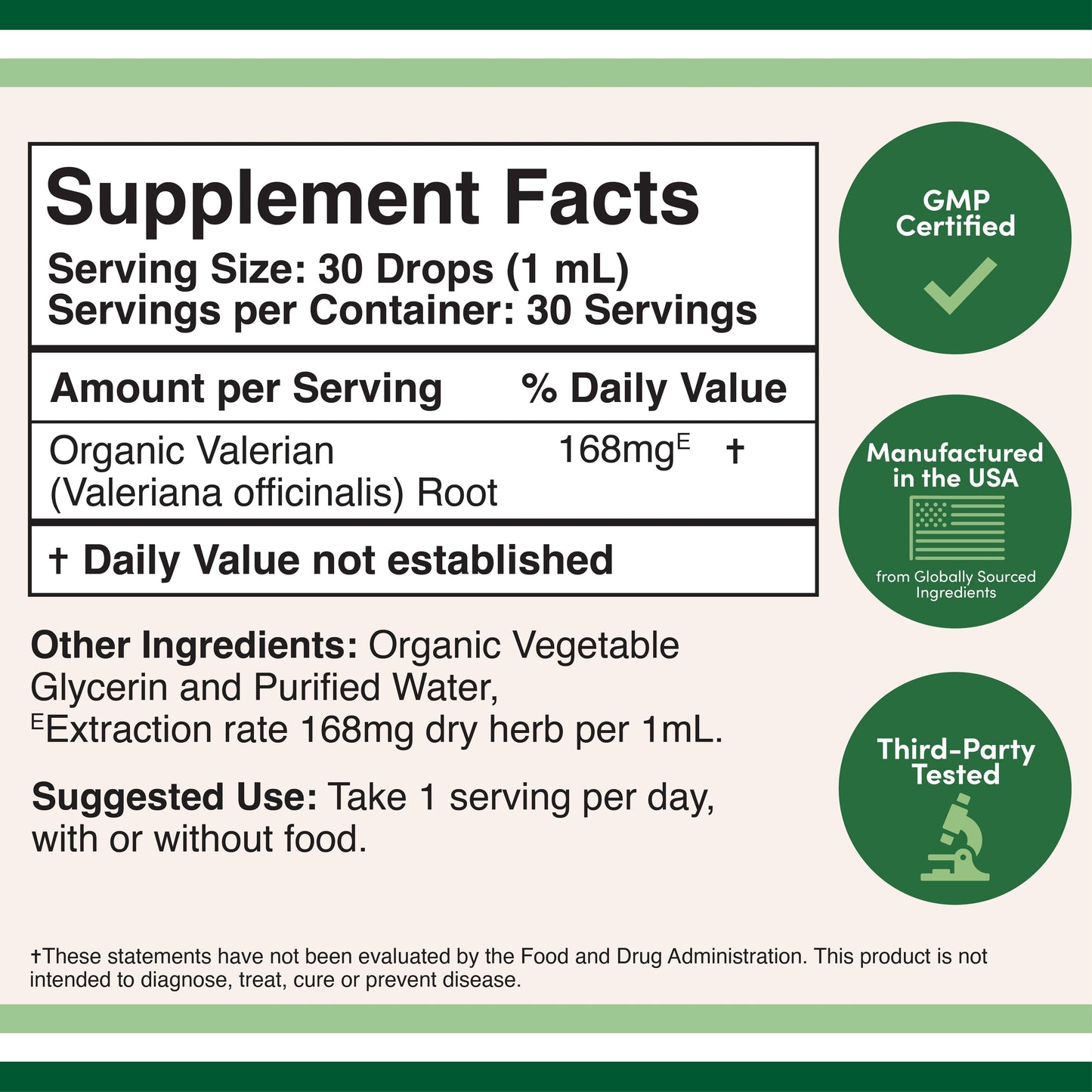 Double Wood Supplements - Valerian Root Drops