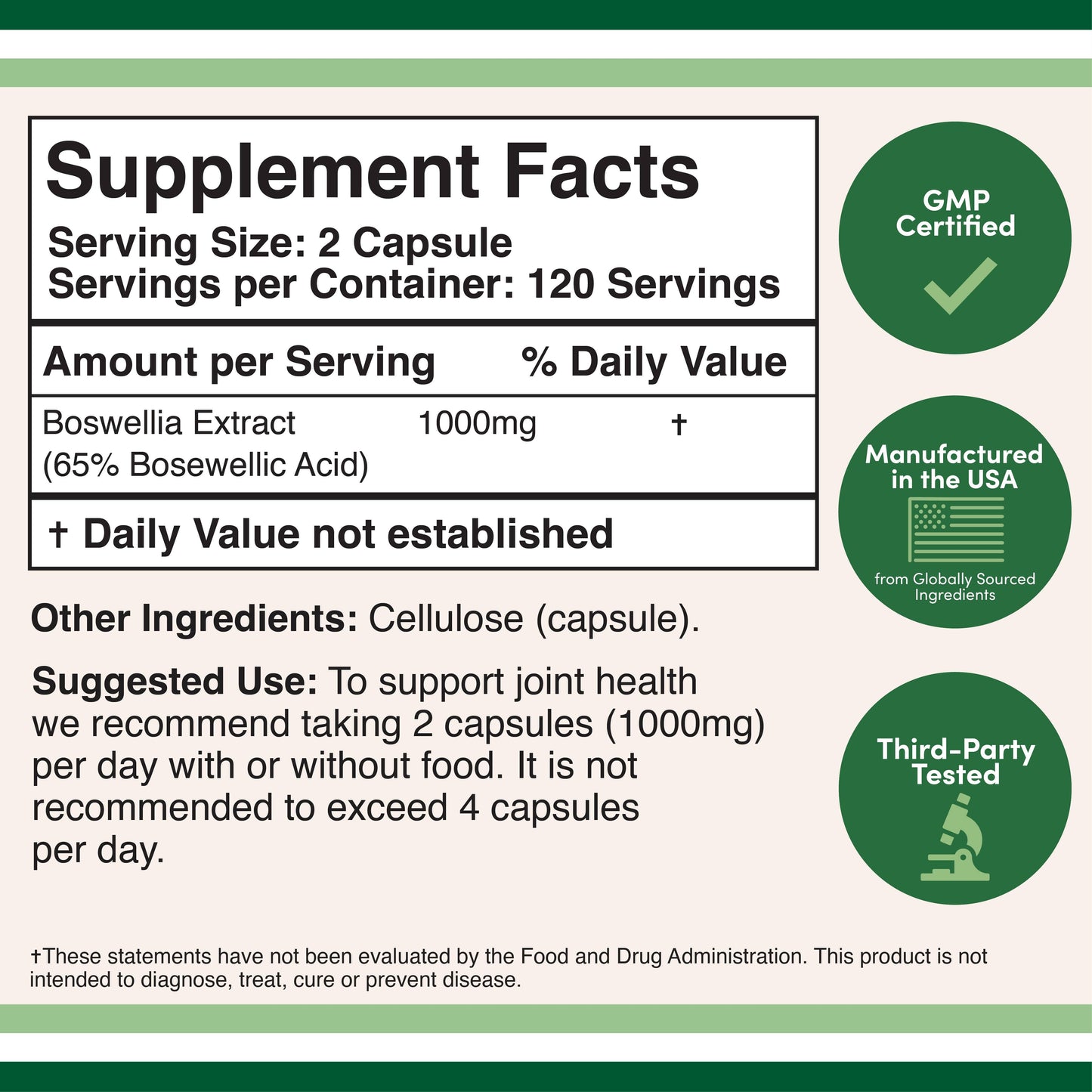 Double Wood Supplements - Boswellia Extract