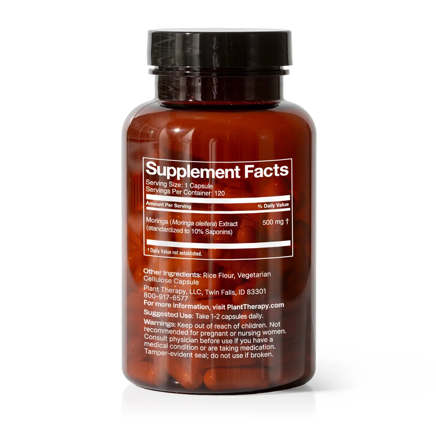 Plant Therapy - Moringa Herbal Supplement Capsules-120 Capsules