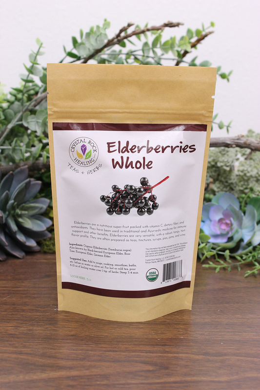 Crystal Rock Healing, LLC - Elderberries Loose Herb 2oz Organic