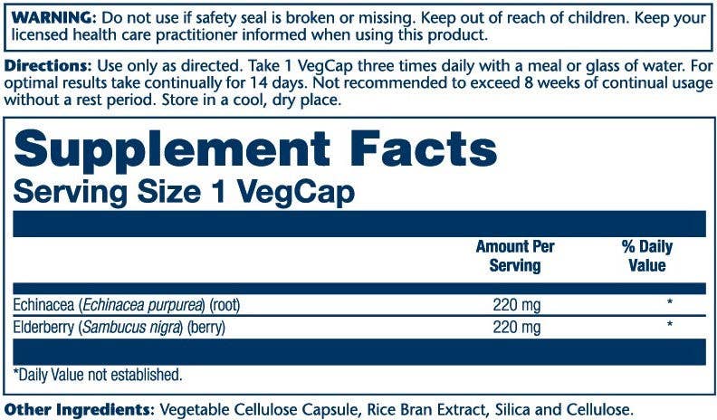Solaray - Echinacea Root & Elderberry 440mg: 100ct