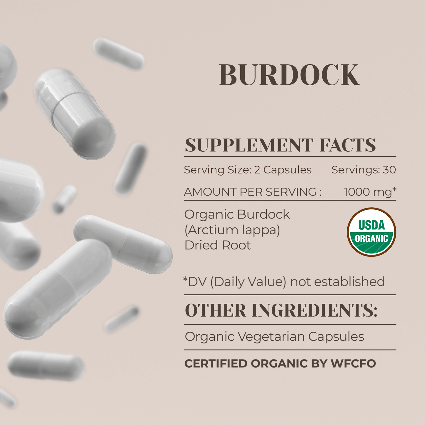 Garden Organics - Burdock Capsules: 120 Capsules
