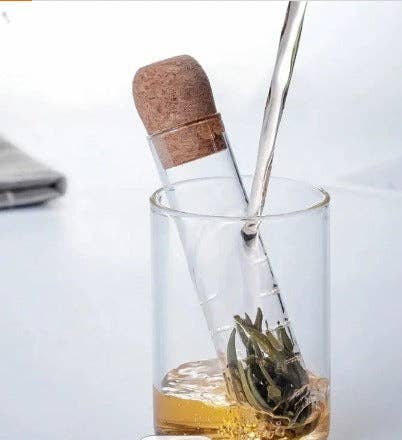 The Grateful Tea Co - Glass Tube Infuser for Loose Tea