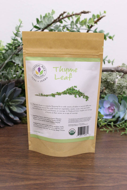 Crystal Rock Healing, LLC - Thyme Leaf Loose Herb 1oz Organic