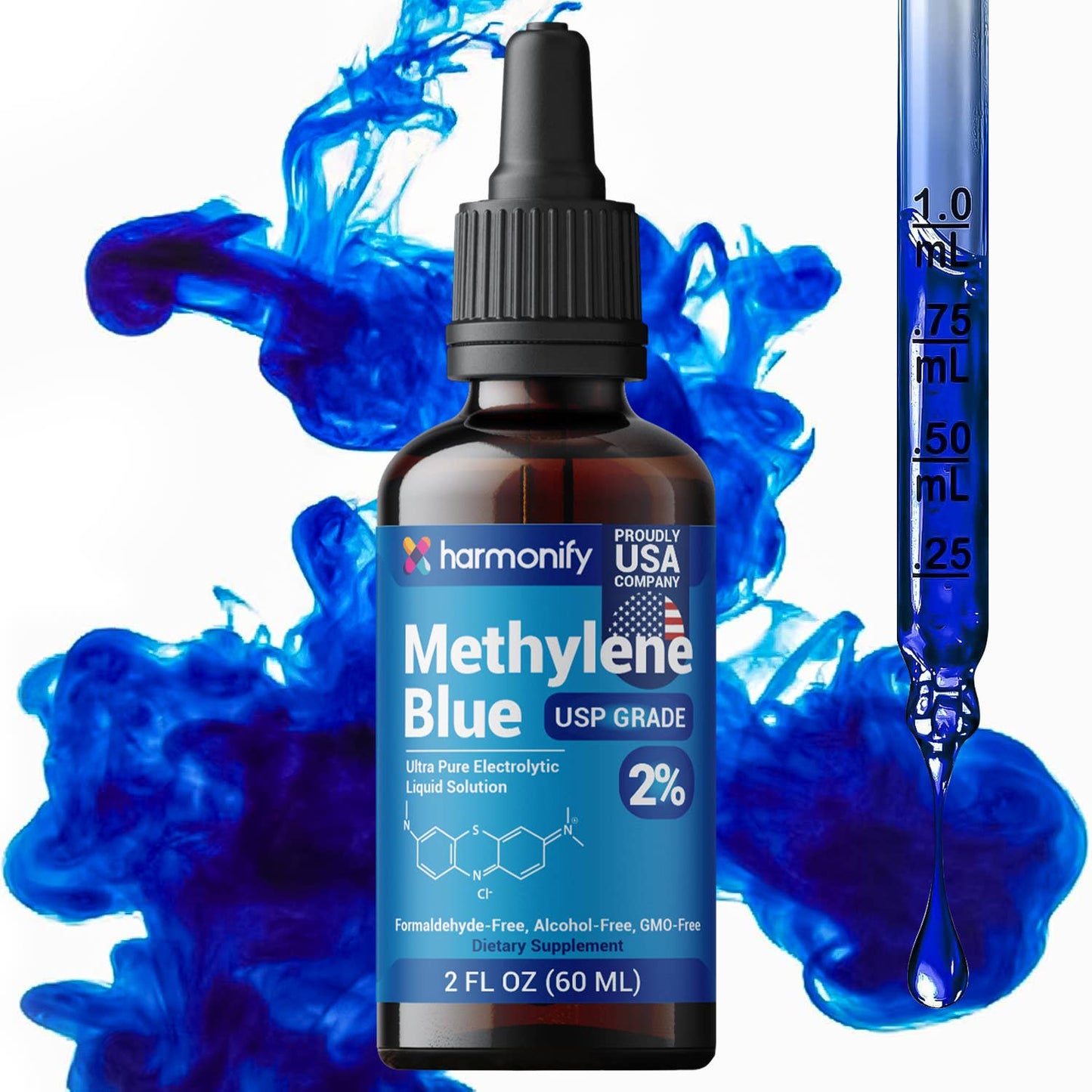 HARMONIFY - HARMONIFY Methylene Blue 60 ML (2 FL OZ) USP Grade %2