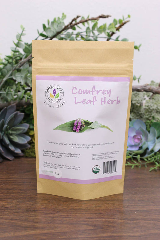 Crystal Rock Healing, LLC - Comfrey Leaf Loose Herb 1oz Organic