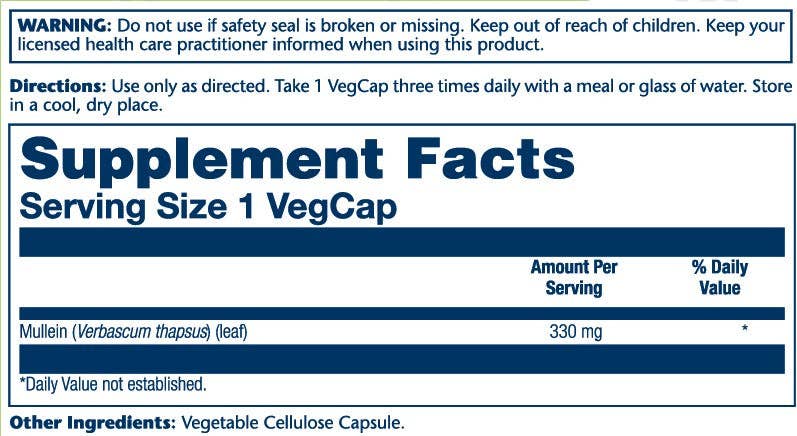 Solaray - Mullein Leaf 330mg: 200ct