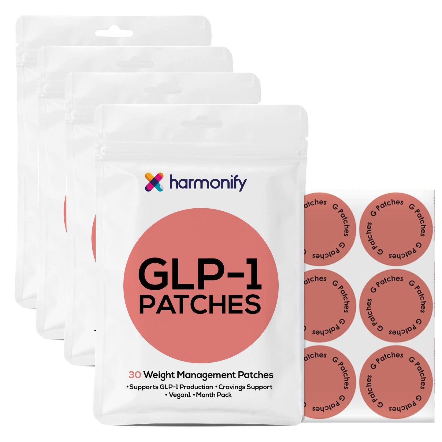 HARMONIFY - HARMONIFY GLP-1 Patches – L-Glutamine, Berberine & Chromium