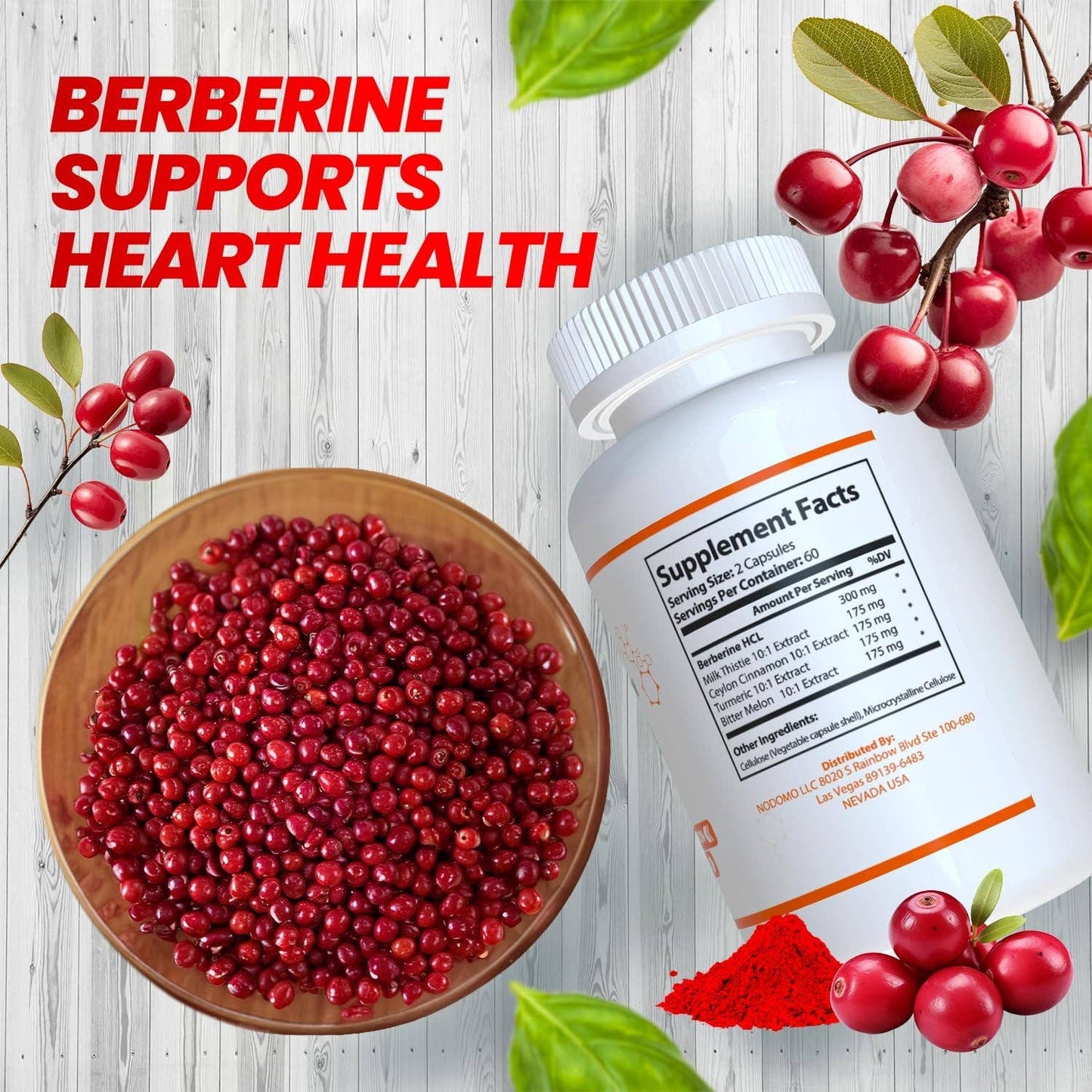 HARMONIFY - HARMONIFY Berberine with Ceylon Cinnamon, Pure Turmeric, Milk Thistle Bitter Melon, 5 in 1 Formula, 120 Purified Veggie Capsule 1000 mg | Gluten Free, Non-GMO